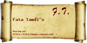 Fata Tamás névjegykártya