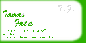 tamas fata business card